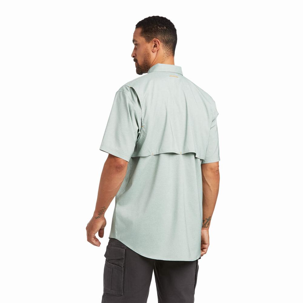 Short Sleeve Ariat Rebar Made Tough VentTEK DuraStretch Uomo Verdi | IT031BFOJ