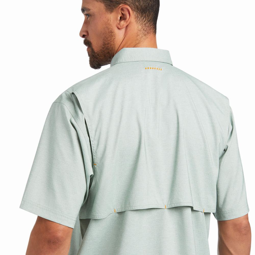 Short Sleeve Ariat Rebar Made Tough VentTEK DuraStretch Uomo Verdi | IT031BFOJ