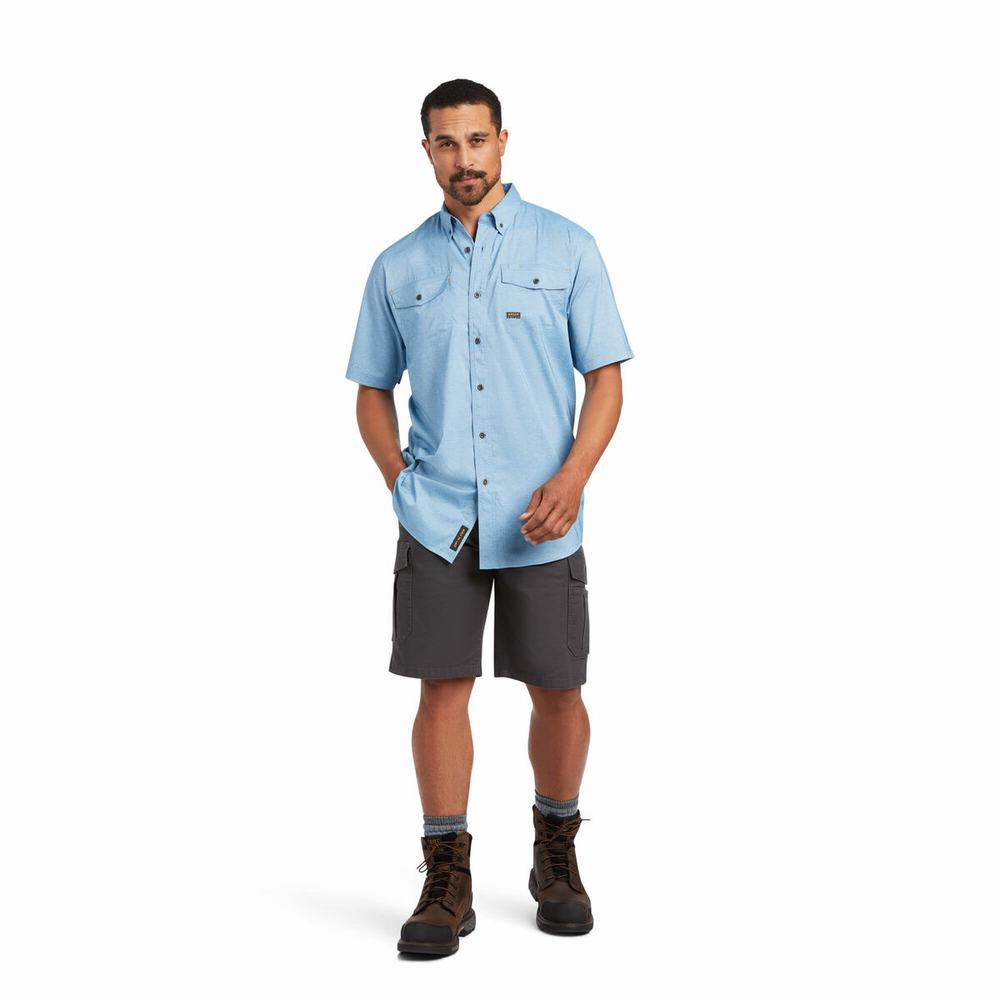 Short Sleeve Ariat Rebar Made Tough VentTEK DuraStretch Uomo Colorate | IT514ONZA