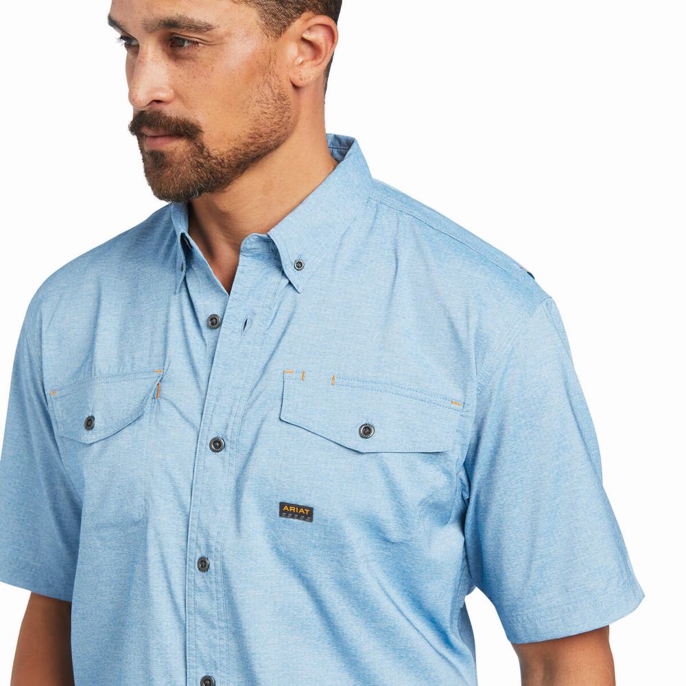 Short Sleeve Ariat Rebar Made Tough VentTEK DuraStretch Uomo Colorate | IT514ONZA