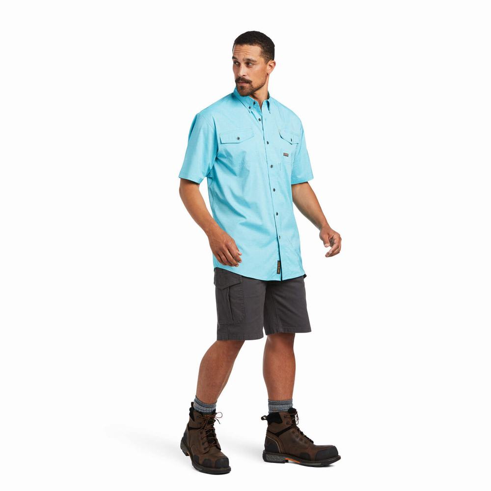 Short Sleeve Ariat Rebar Made Tough VentTEK DuraStretch Uomo Colorate | IT658NWCQ