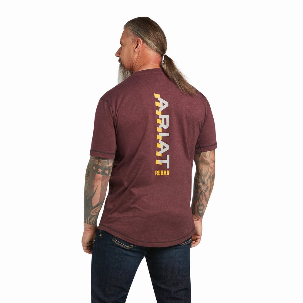 Short Sleeve Ariat Rebar Workman Logo Uomo Colorate | IT189GNIF