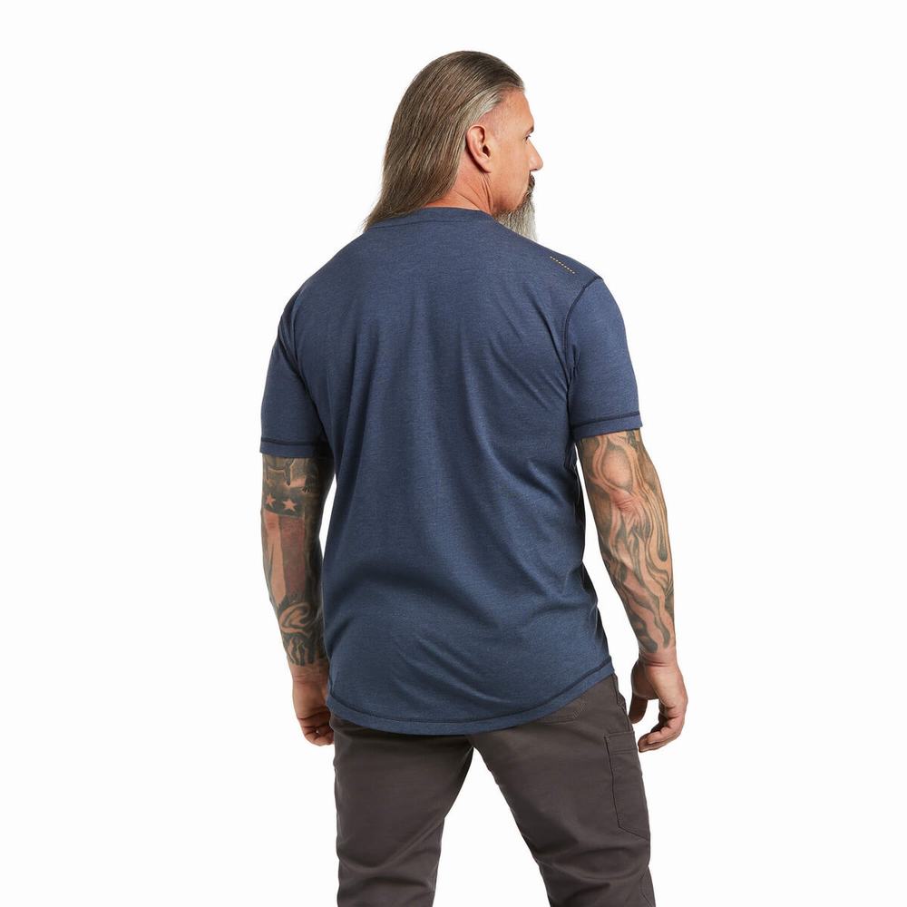 Short Sleeve Ariat Rebar Workman Uomo Colorate | IT521MAPN