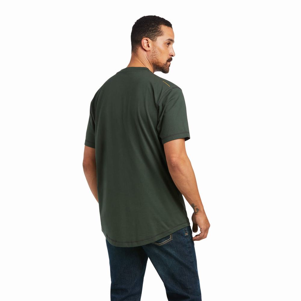 Short Sleeve Ariat Rebar Workman Uomo Colorate | IT625KVSR