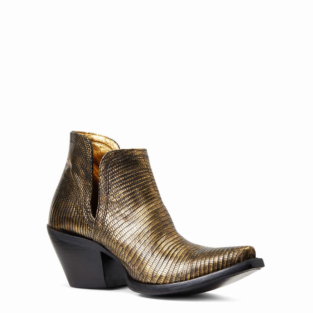 Stivaletti Ariat Dixon Lizard Donna Oro | IT931NAHU