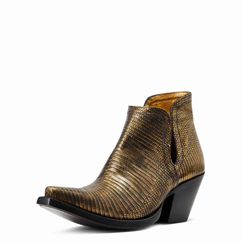 Stivaletti Ariat Dixon Lizard Donna Oro | IT931NAHU