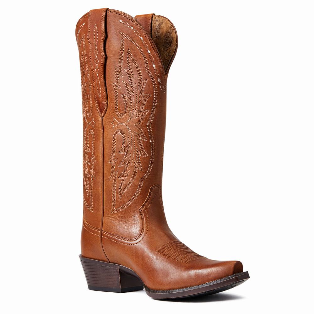 Stivali Eleganti Ariat Heritage X Punta Elastic Larghe Calf Donna Marroni | IT467ZYGQ