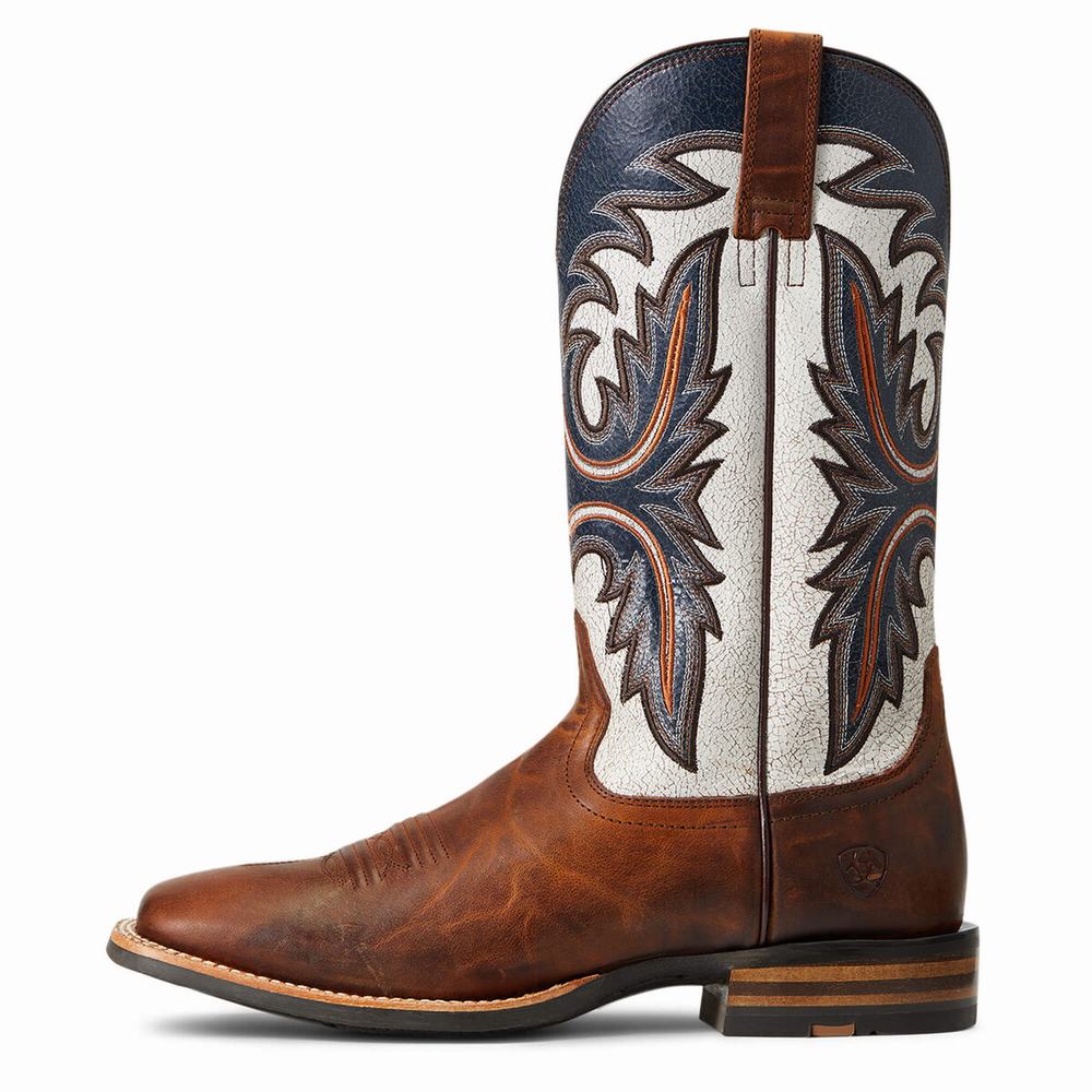 Stivali Western Ariat Brushrider Uomo Marroni | IT947KUZM