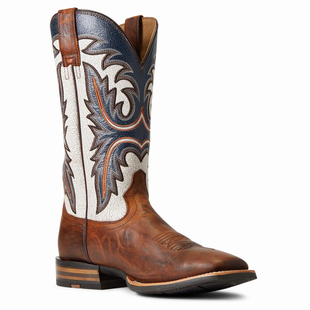 Stivali Western Ariat Brushrider Uomo Marroni | IT947KUZM