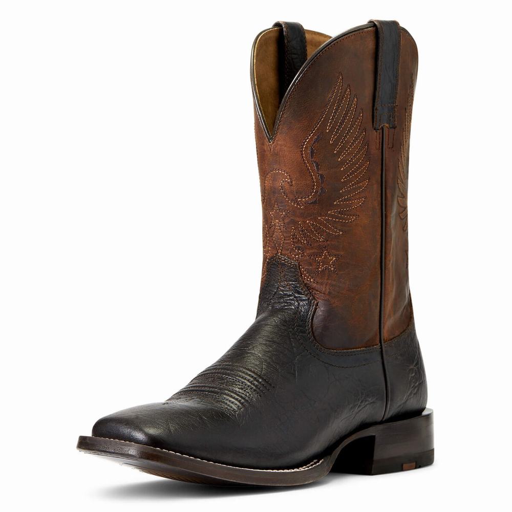 Stivali Western Ariat Circuit Eagle Uomo Marroni | IT215XRHV