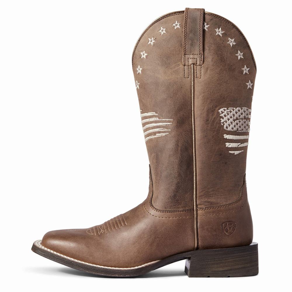 Stivali Western Ariat Circuit Patriot Donna Marroni | IT076EMDN