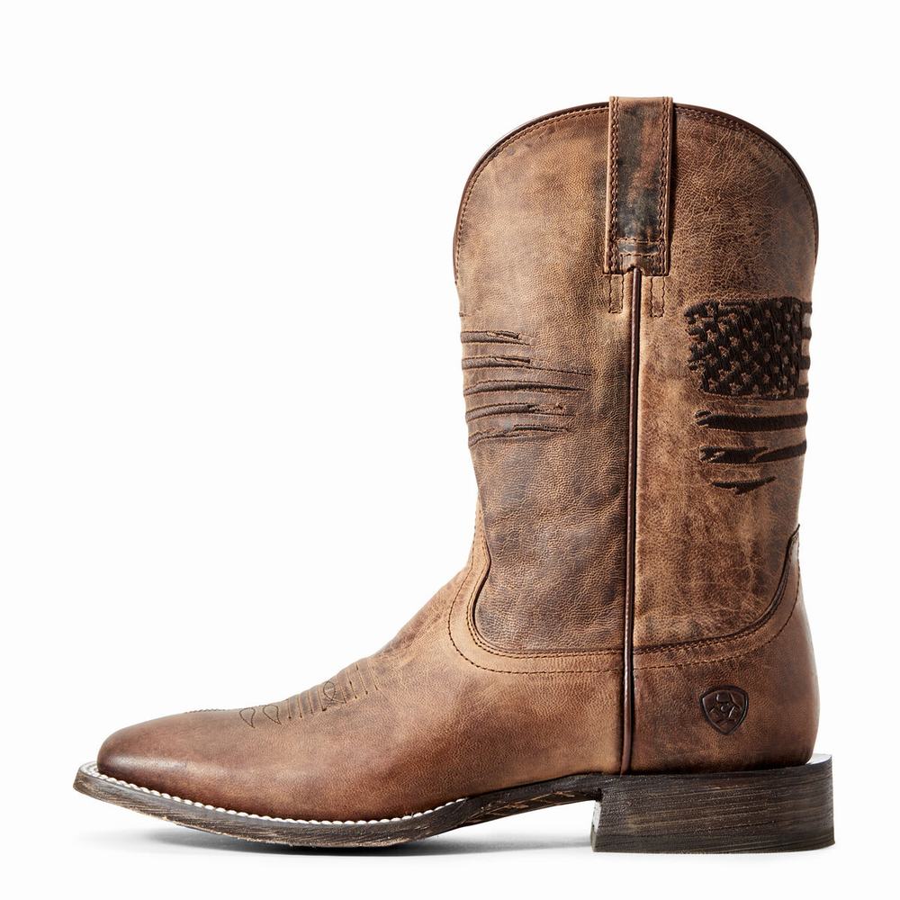 Stivali Western Ariat Circuit Patriot Uomo Marroni | IT609EDZI