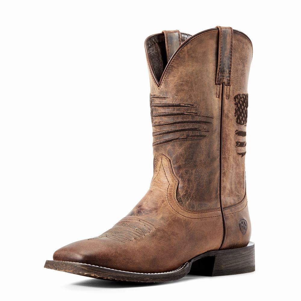 Stivali Western Ariat Circuit Patriot Uomo Marroni | IT609EDZI