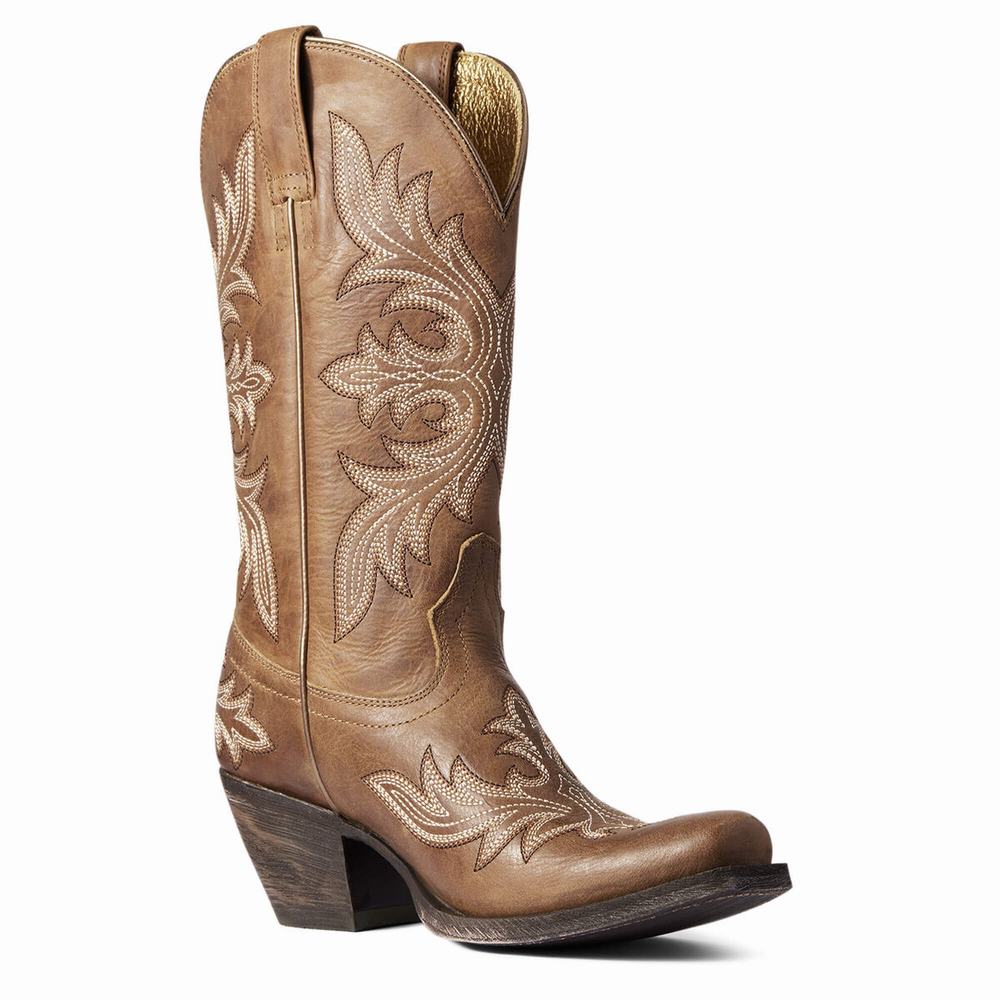 Stivali Western Ariat Circuit Rosewood Donna Beige Marroni | IT731WXYO