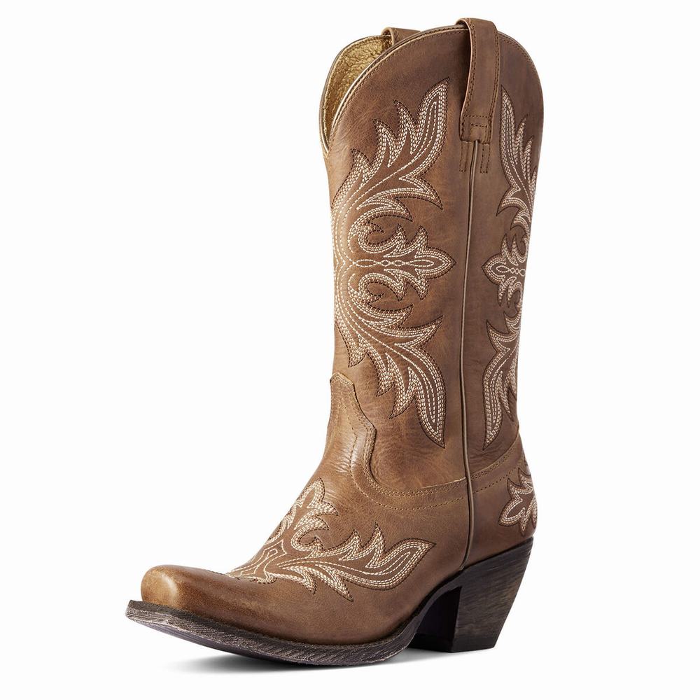 Stivali Western Ariat Circuit Rosewood Donna Beige Marroni | IT731WXYO