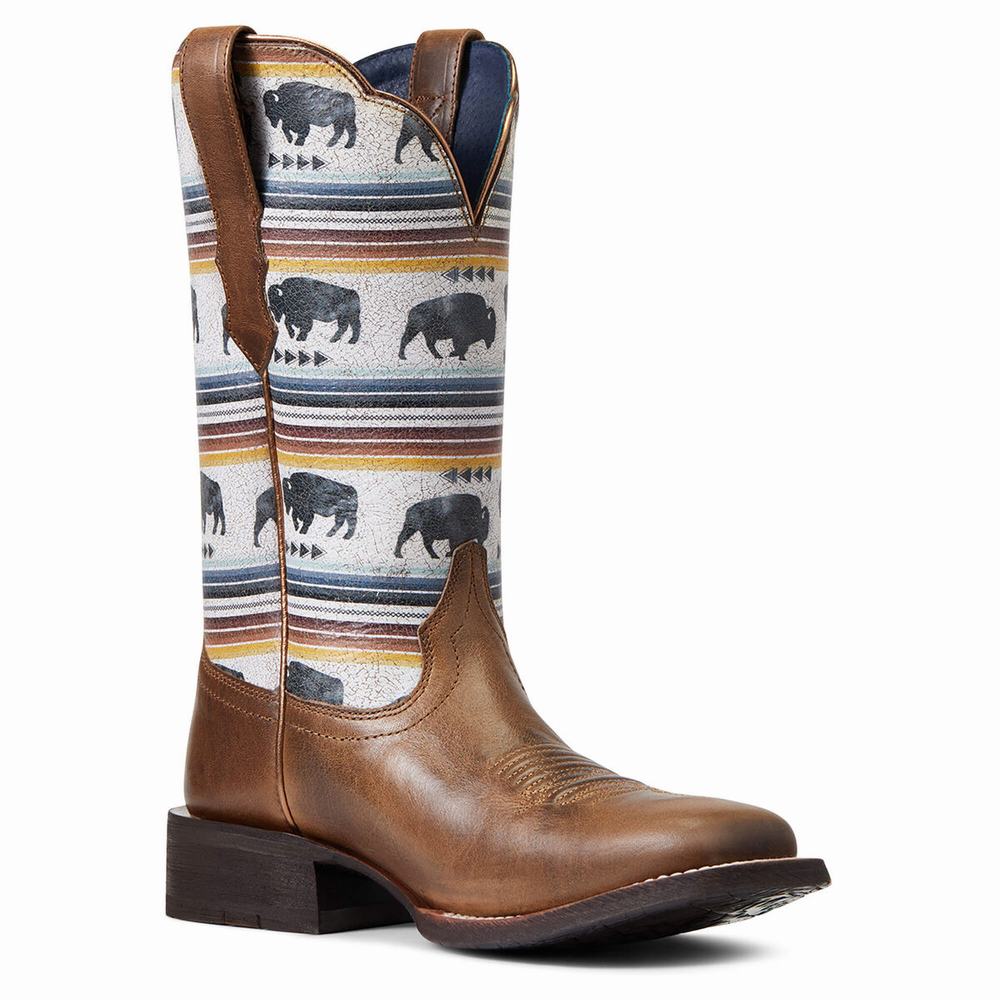 Stivali Western Ariat Circuit Savanna Donna Grigie Marroni | IT169IGWQ