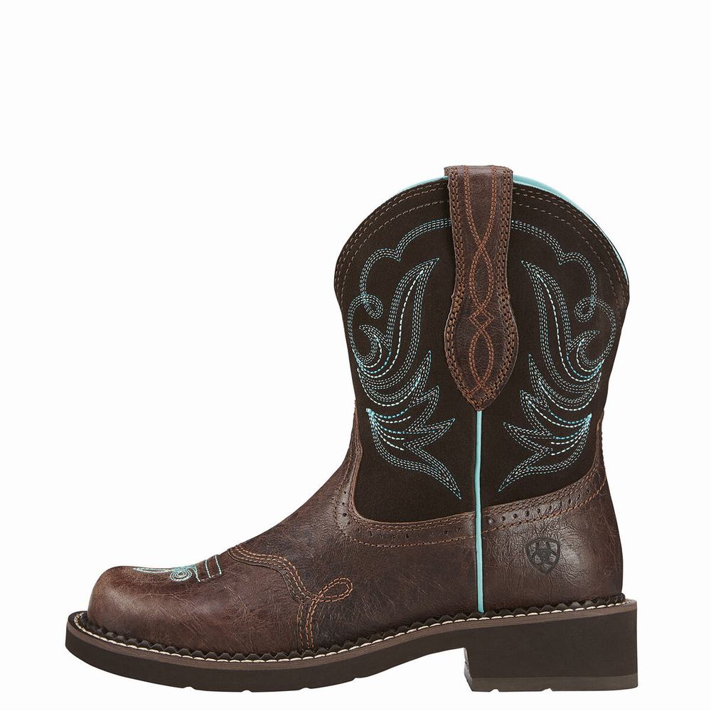 Stivali Western Ariat Fatbaby Heritage Dapper Donna Blu Reale Cioccolato | IT495YOJP