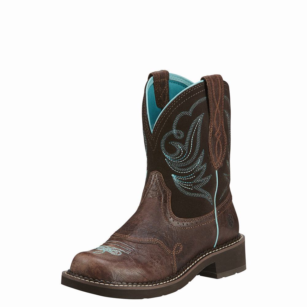 Stivali Western Ariat Fatbaby Heritage Dapper Donna Blu Reale Cioccolato | IT495YOJP