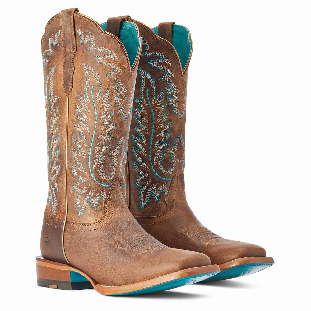 Stivali Western Ariat Frontier Tilly Donna Marroni | IT704TFIC