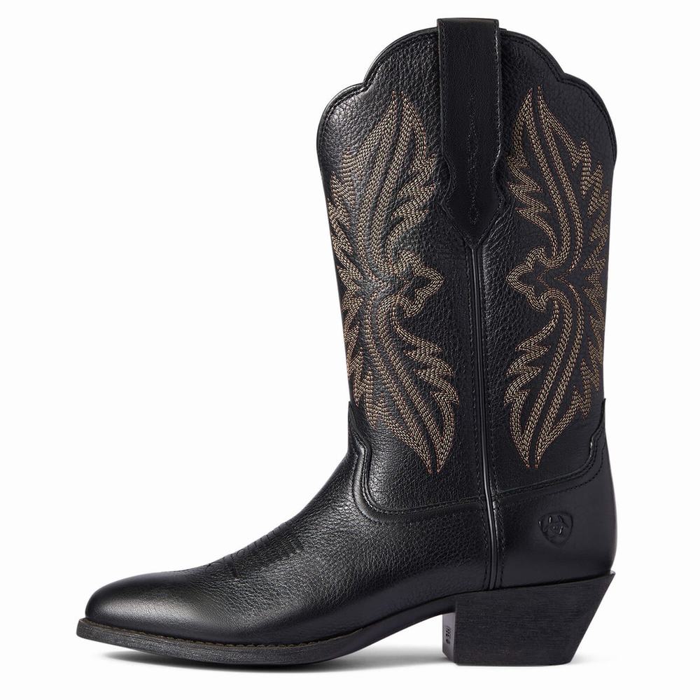 Stivali Western Ariat Heritage R Punta Donna Nere | IT281XPAG