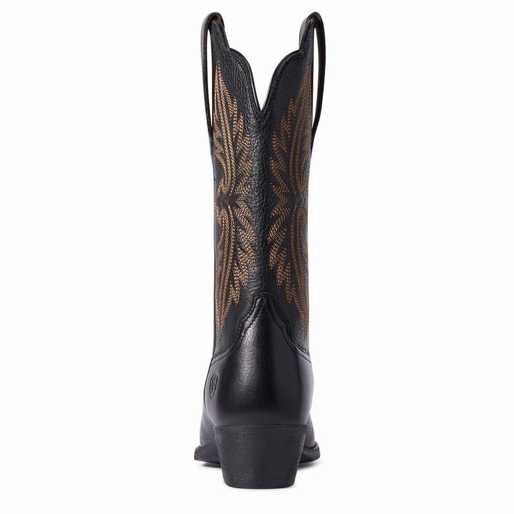 Stivali Western Ariat Heritage R Punta Donna Nere | IT281XPAG