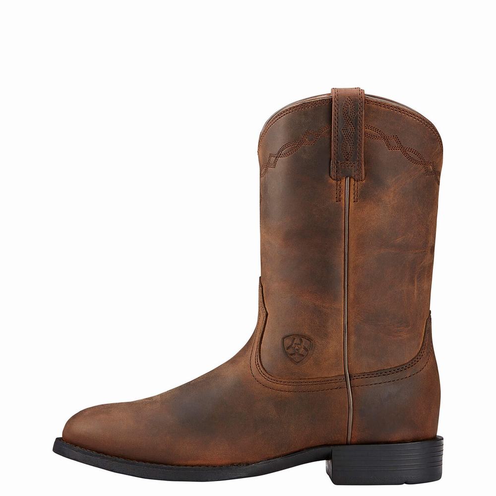 Stivali Western Ariat Heritage Roper Donna Marroni | IT421CNLT