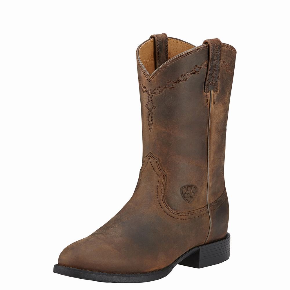 Stivali Western Ariat Heritage Roper Donna Marroni | IT421CNLT