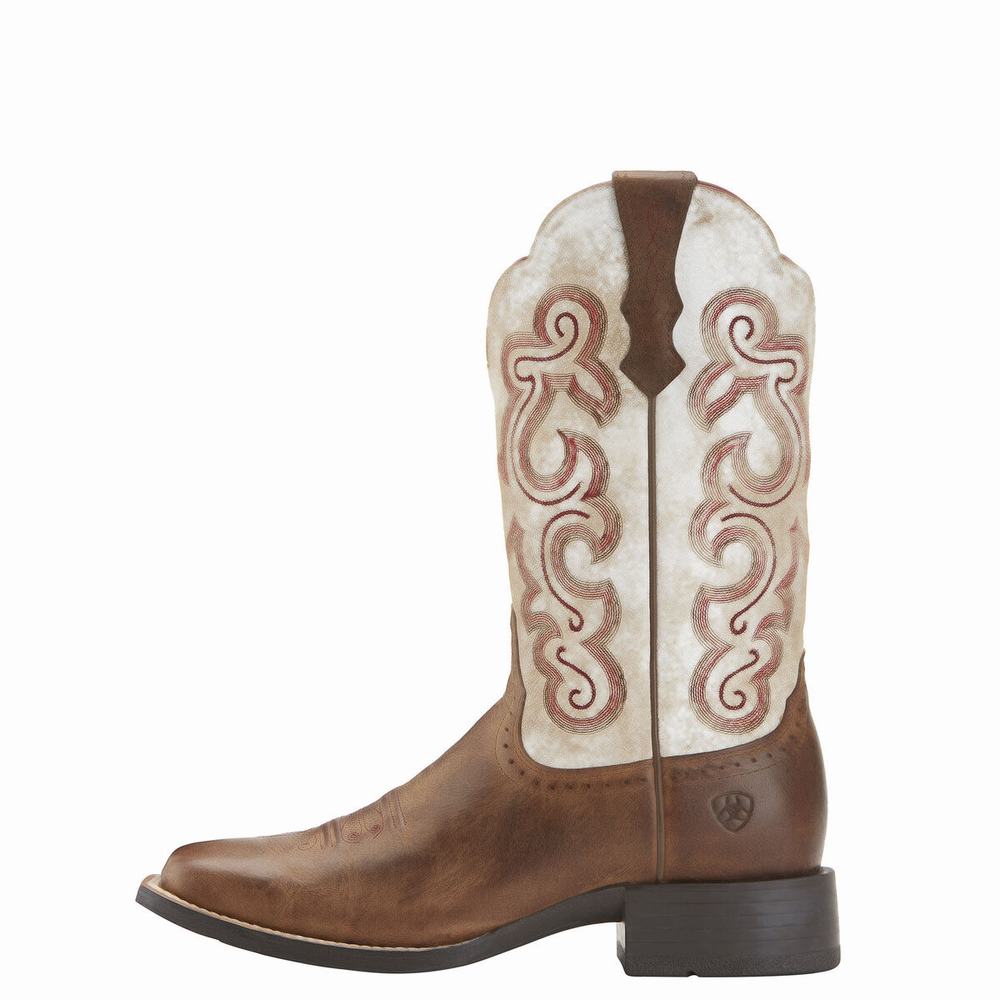 Stivali Western Ariat Quickdraw Donna Beige | IT458MVEK