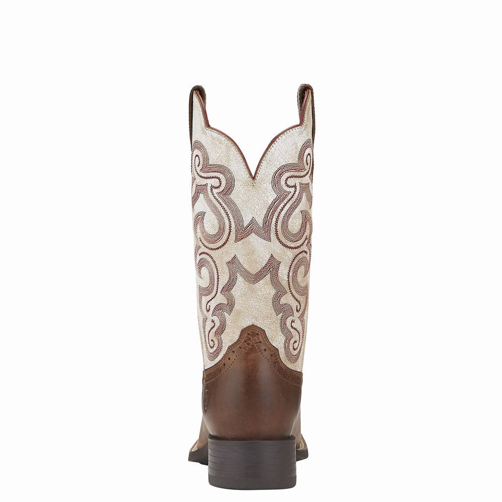 Stivali Western Ariat Quickdraw Donna Beige | IT458MVEK