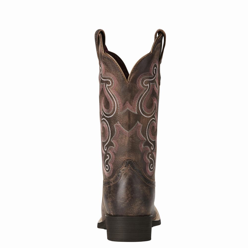 Stivali Western Ariat Quickdraw Donna Cioccolato | IT610PJAO