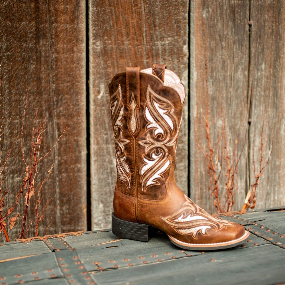 Stivali Western Ariat Round Up Bliss Donna Marroni | IT708GHPX