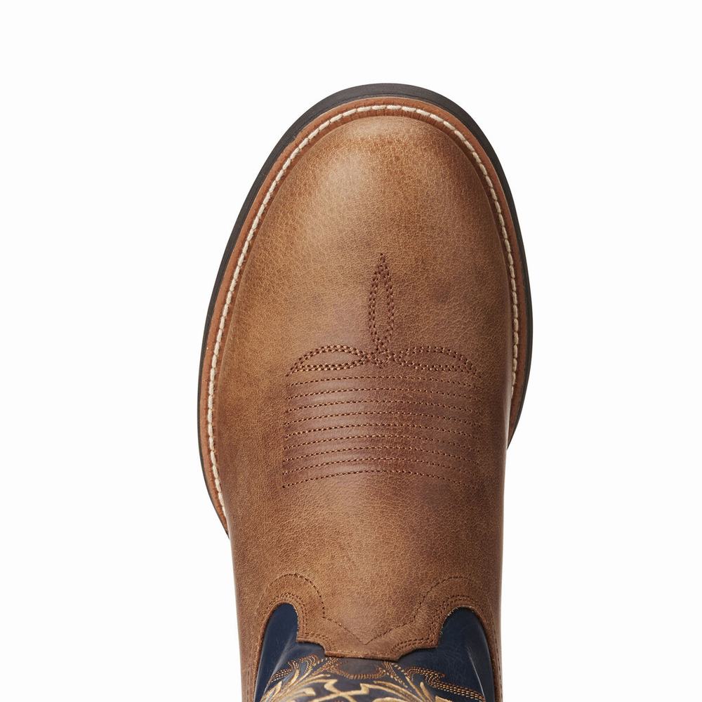 Stivali Western Ariat Sportive Horseman Uomo Beige | IT067ZGOC