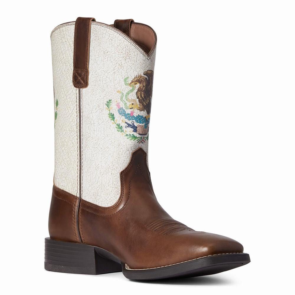 Stivali Western Ariat Sportive Orgullo Mexicano Uomo Cioccolato | IT056FIZE