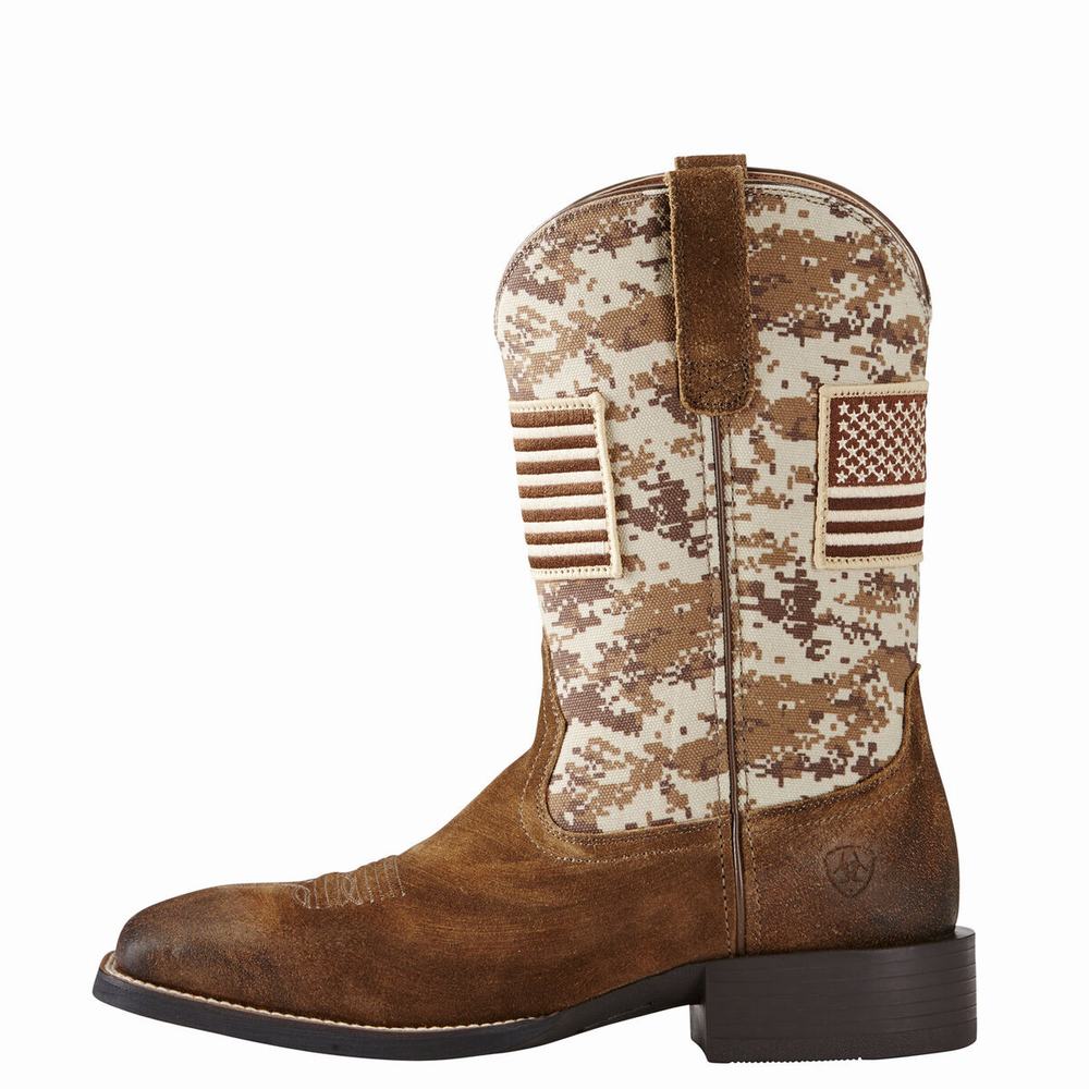 Stivali Western Ariat Sportive Patriot Uomo Beige | IT824MSKE