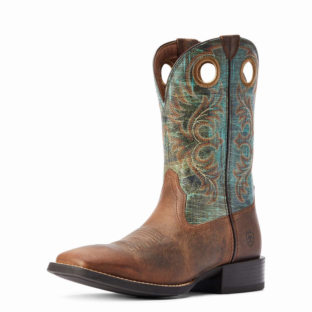 Stivali Western Ariat Sportive Rodeo Uomo Marroni | IT375BOYE