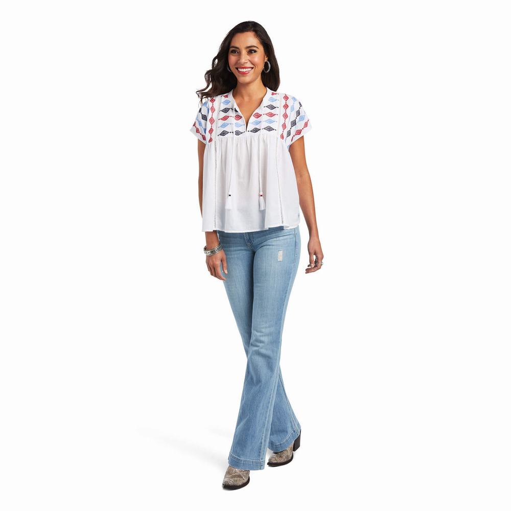 Top Ariat Billie Donna Bianche | IT734OHYG