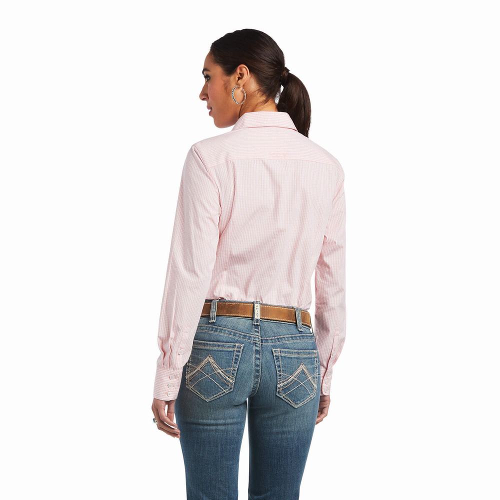 Top Ariat Kirby Stretch Donna Rosa Bianche | IT236KOQT