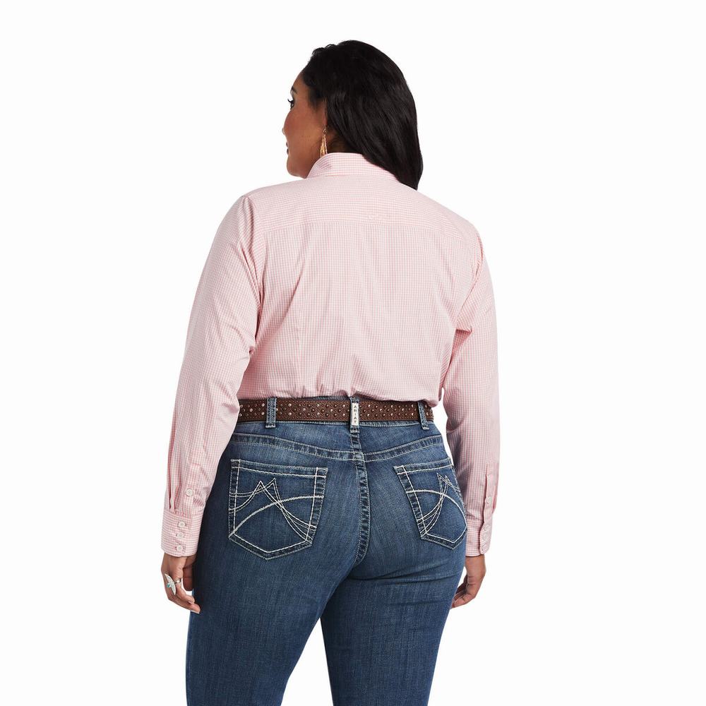 Top Ariat Kirby Stretch Donna Rosa Bianche | IT236KOQT