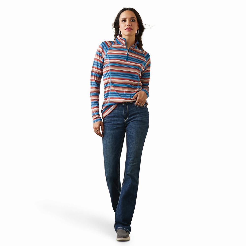 Top Ariat Laguna 1/4 Zip Donna Colorate | IT158TXOE