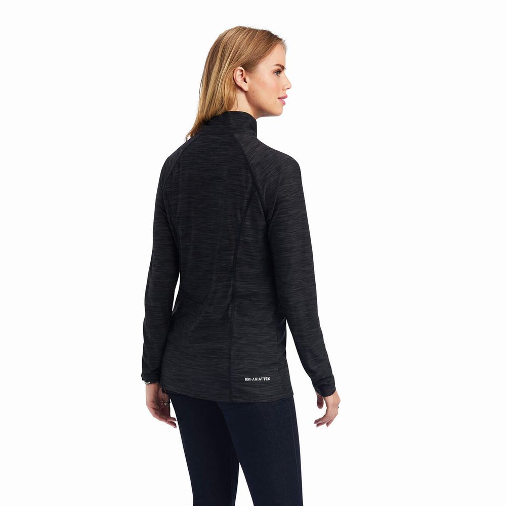 Top Ariat Laguna 1/4 Zip Donna Grigie | IT519UQSZ