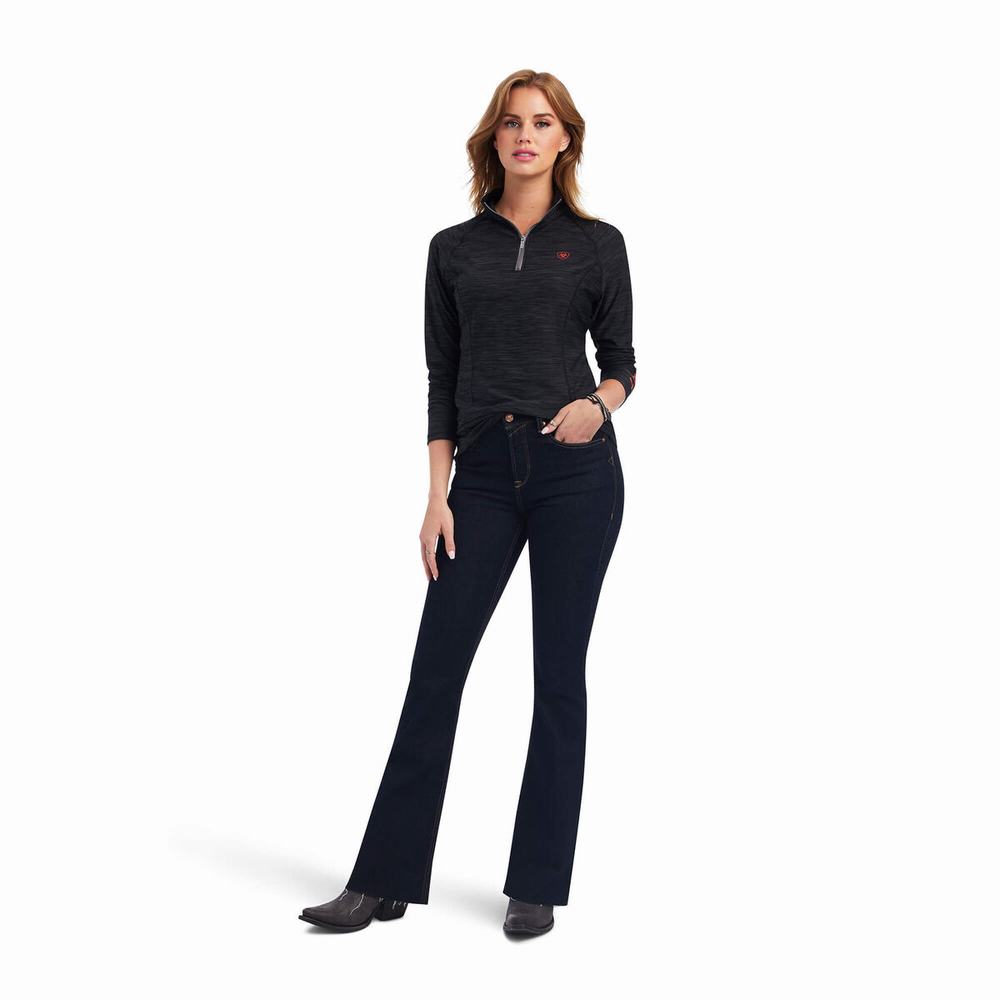 Top Ariat Laguna 1/4 Zip Donna Grigie | IT519UQSZ