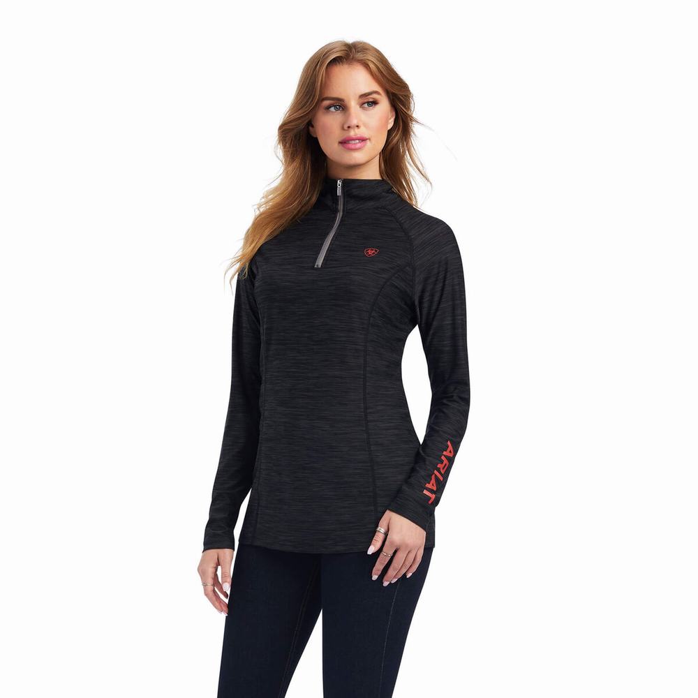 Top Ariat Laguna 1/4 Zip Donna Grigie | IT519UQSZ