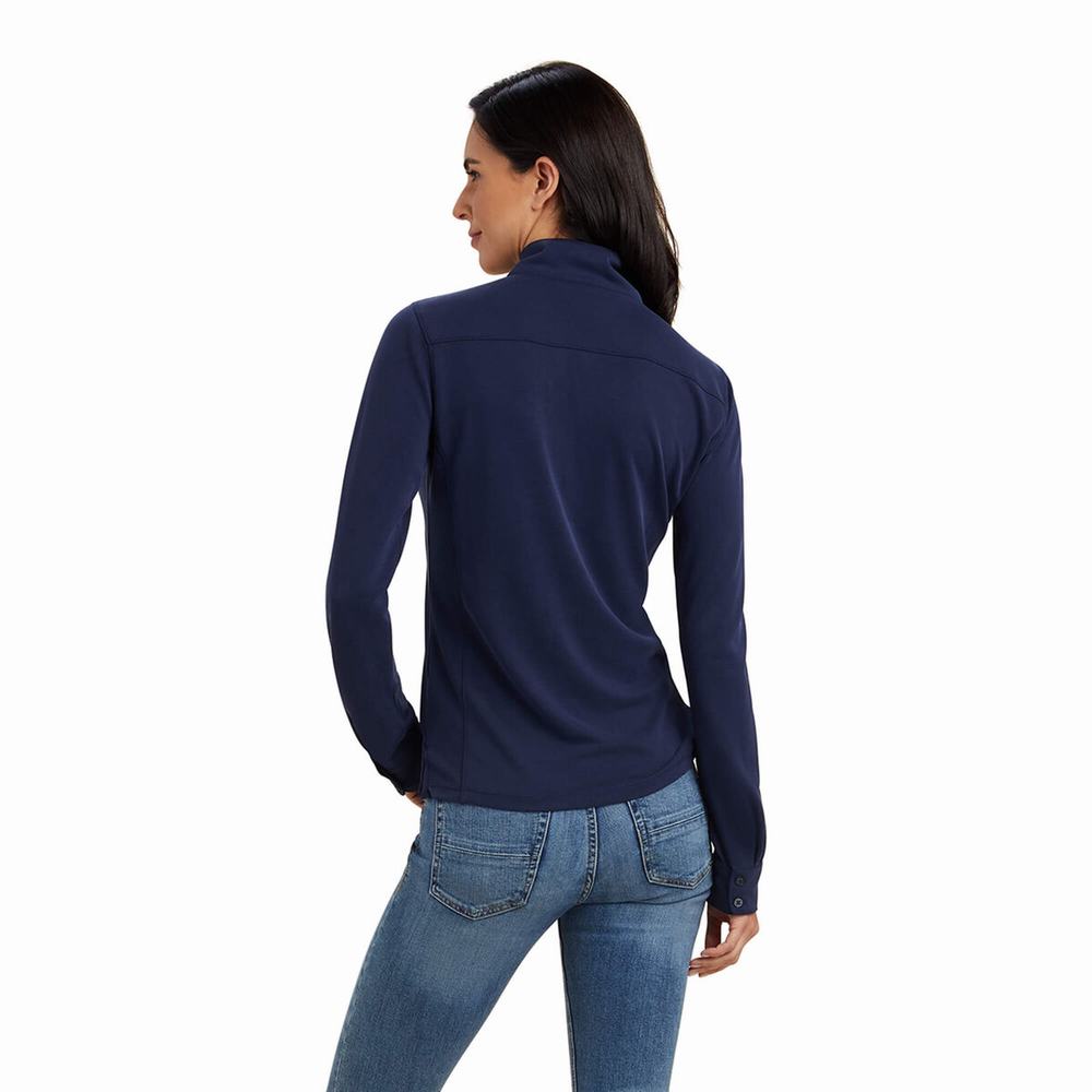 Top Ariat Overbrook Donna Blu Marino | IT839QUYX