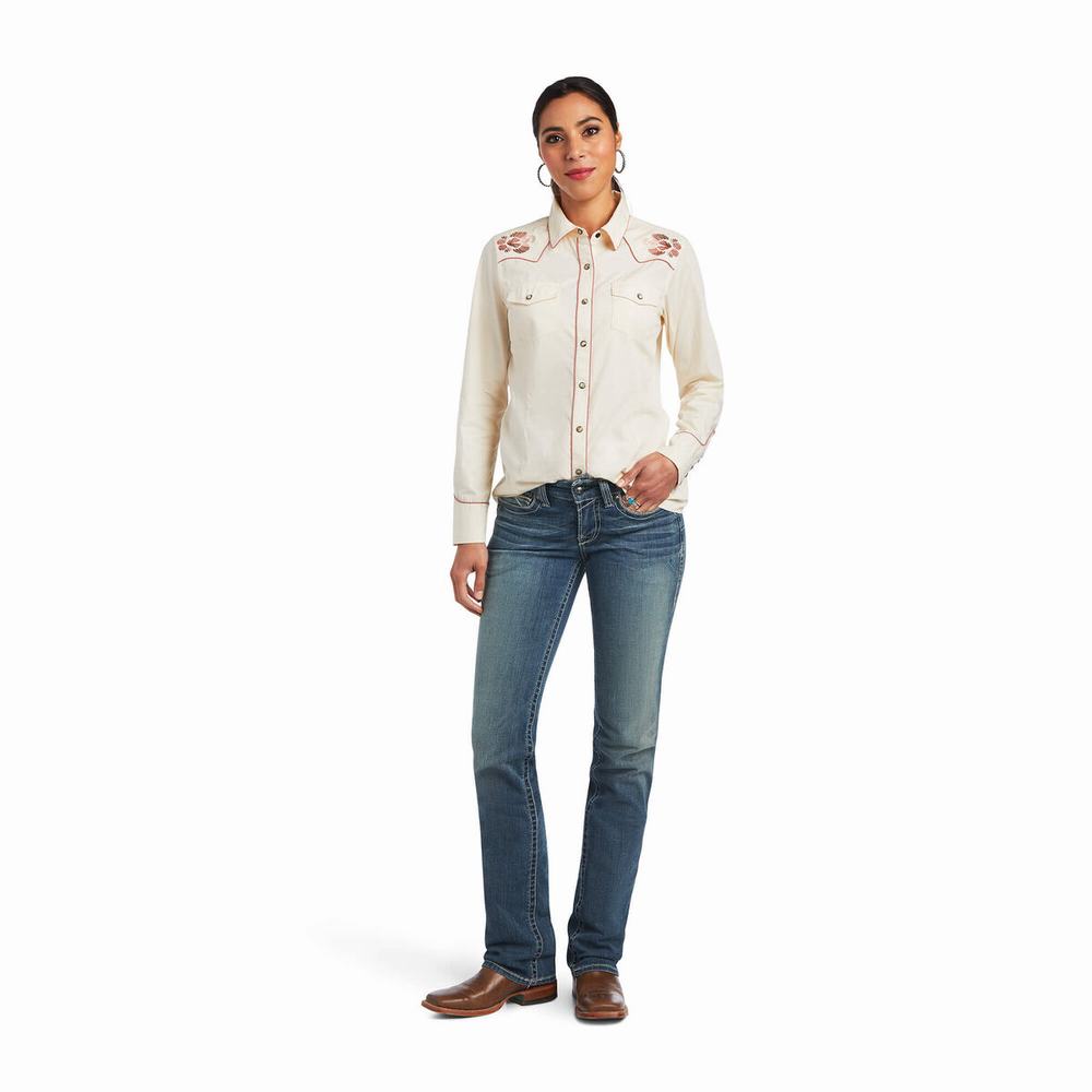 Top Ariat REAL Georgia Donna Bianche | IT092GTOZ