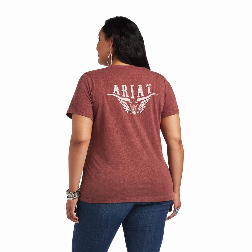 Top Ariat REAL Relaxed Longhorn Donna Colorate | IT046BTIG