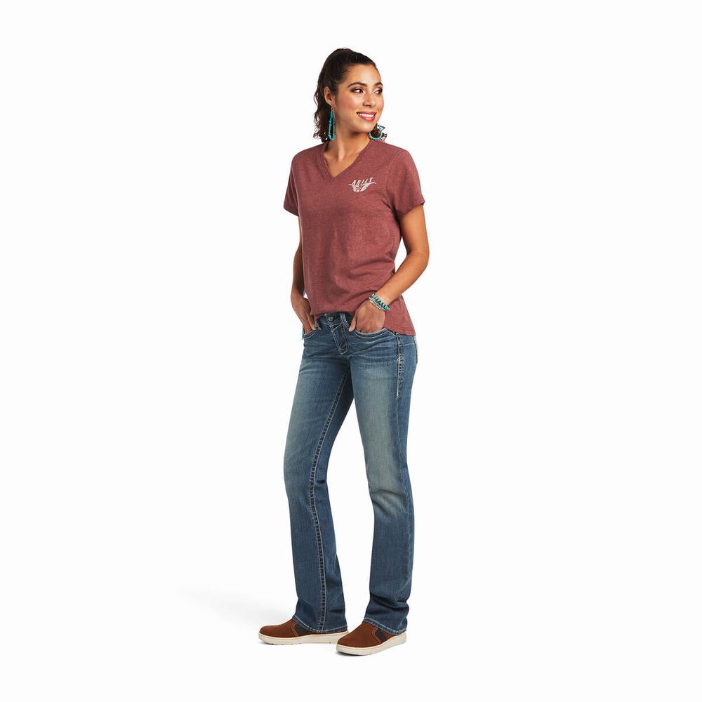 Top Ariat REAL Relaxed Longhorn Donna Colorate | IT046BTIG