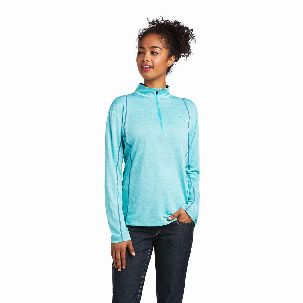 Top Ariat Rebar Evolution 1/2 Zip Donna Colorate | IT170JBDH