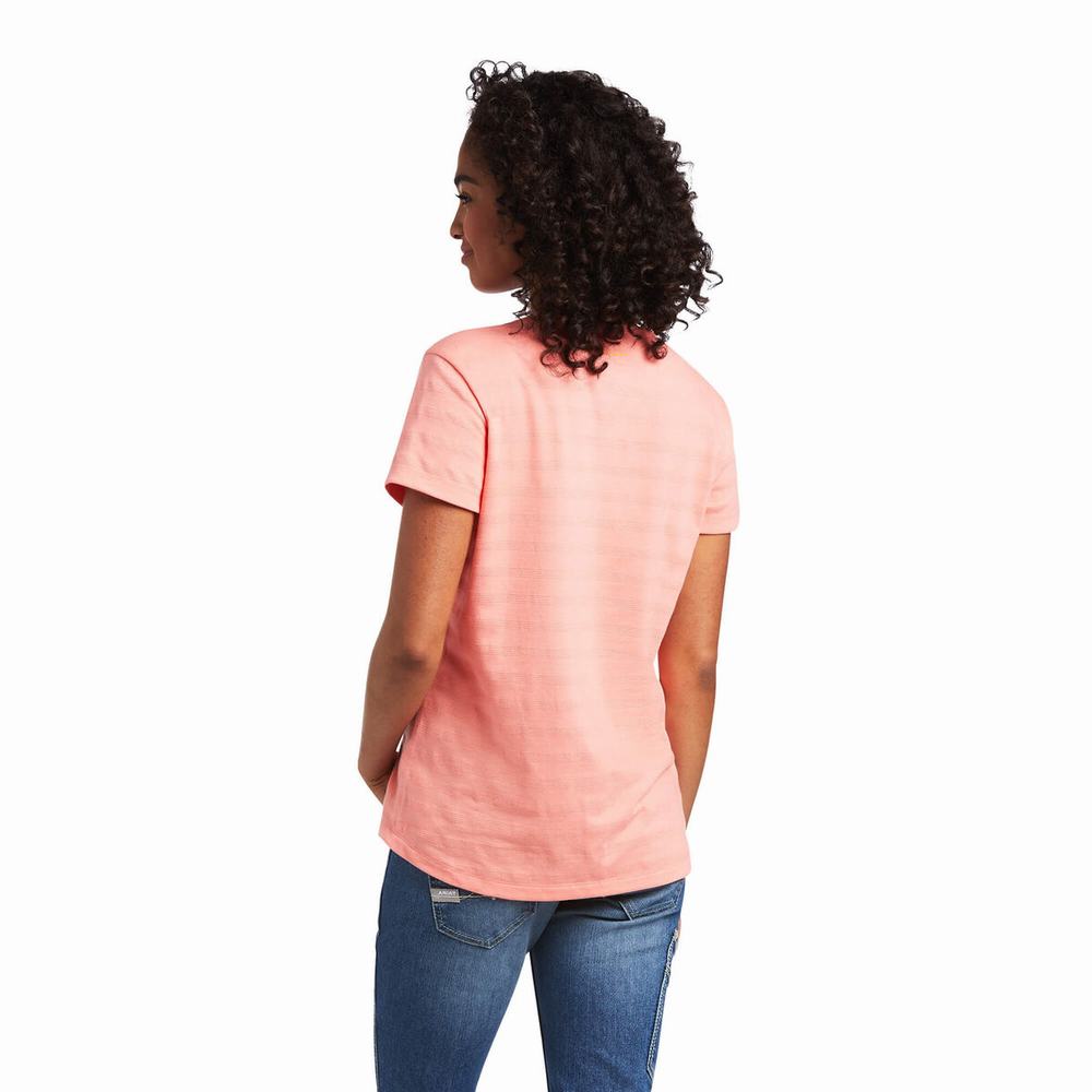 Top Ariat Rebar Henley Donna Colorate | IT961CVLJ