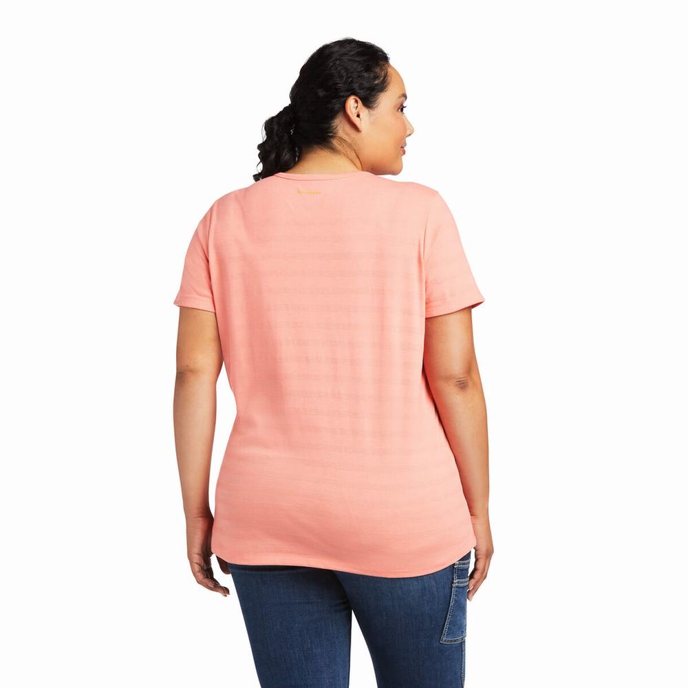 Top Ariat Rebar Henley Donna Colorate | IT961CVLJ