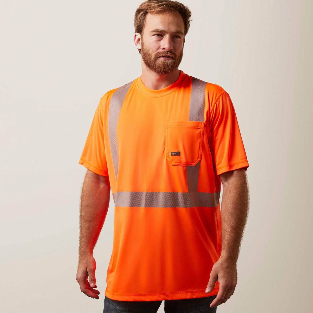 Top Ariat Rebar Hi-Vis ANSI Uomo Arancioni | IT015OSDF